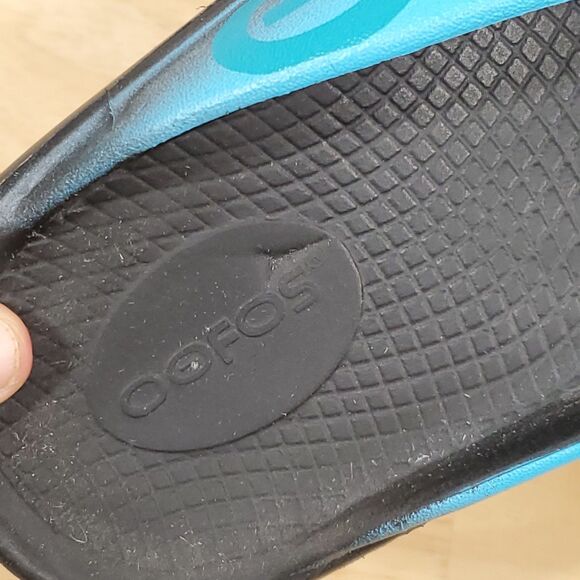 OOFOS OOriginal Sport Thong Sandals Aqua Blue Women's Sz 7 EU 38 Recovery Beachy - Picture 8 of 10